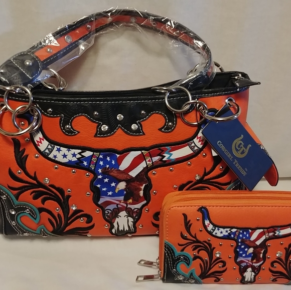 cowgirl trendy Handbags - Texas Longhorn conceal & carry purse